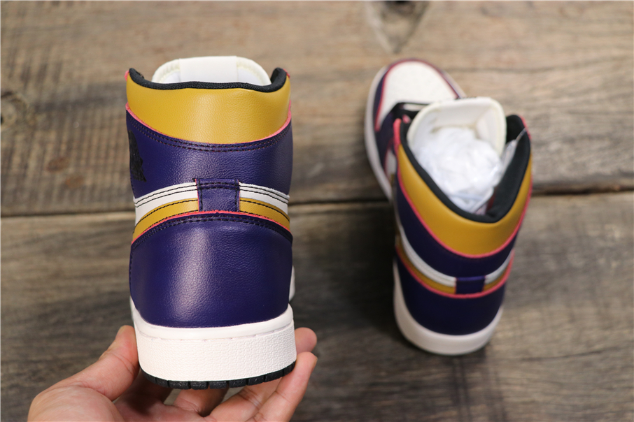 jordan air jordan 1 retro high - Blanco Amarillo Morado