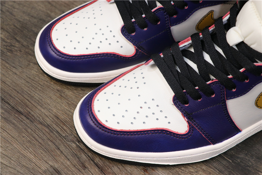 jordan air jordan 1 retro high - Blanco Amarillo Morado