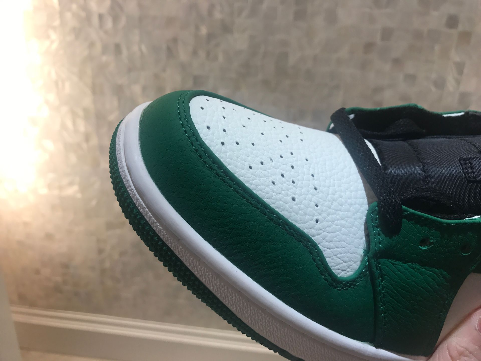 jordan air jordan 1 retro mid - Verde Blanco Negro