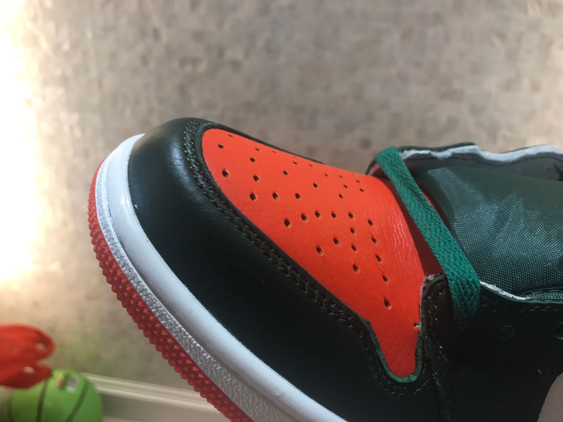 jordan air jordan 1 retro high - Verde Naranjo Blanco