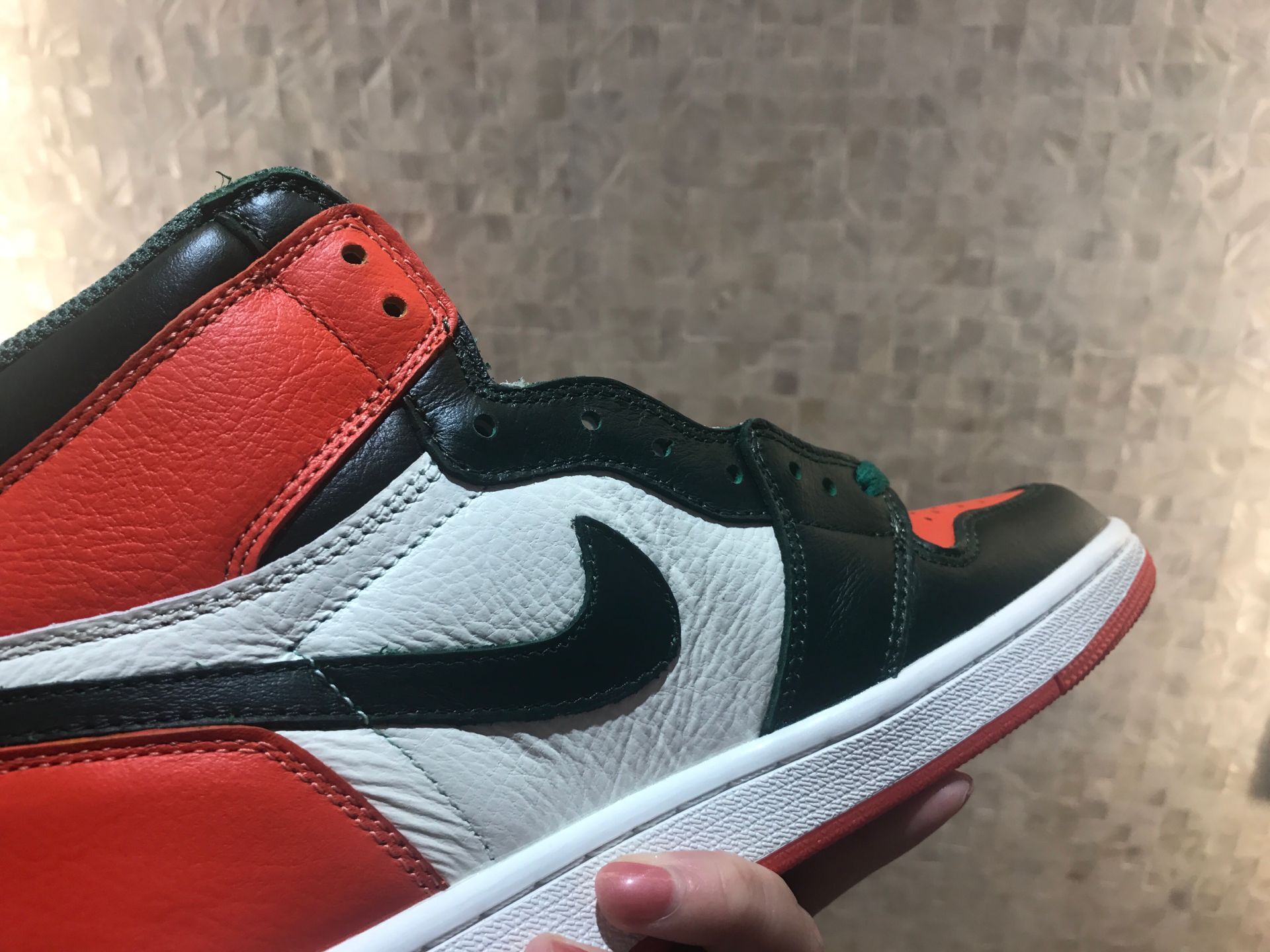 jordan air jordan 1 retro high - Verde Naranjo Blanco