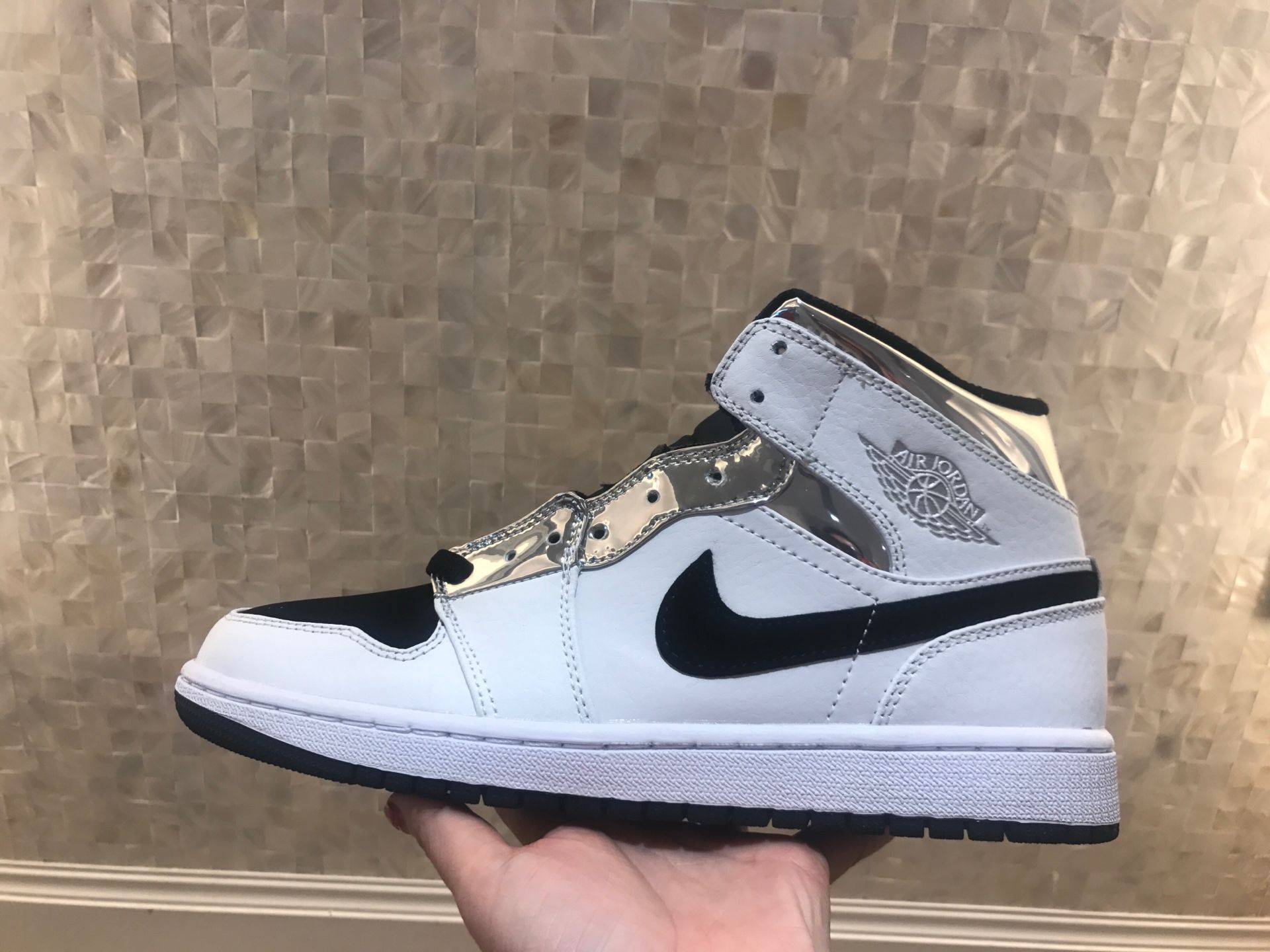 jordan air jordan 1 retro mid - Blanco Negro