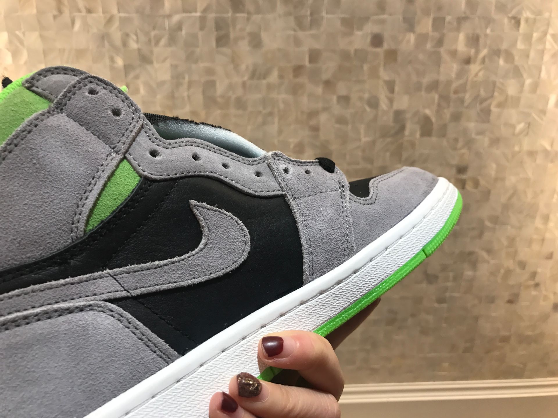 jordan air jordan 1 retro high - Gris Verde Negro