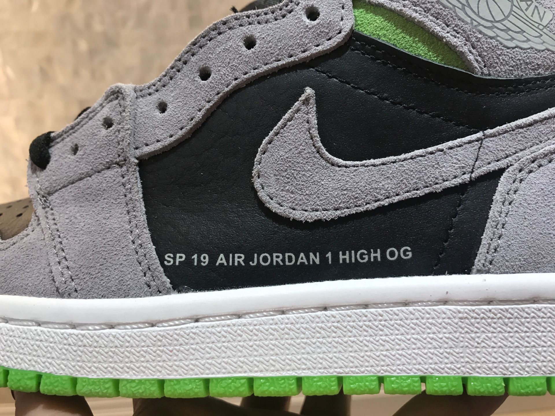 jordan air jordan 1 retro high - Gris Verde Negro