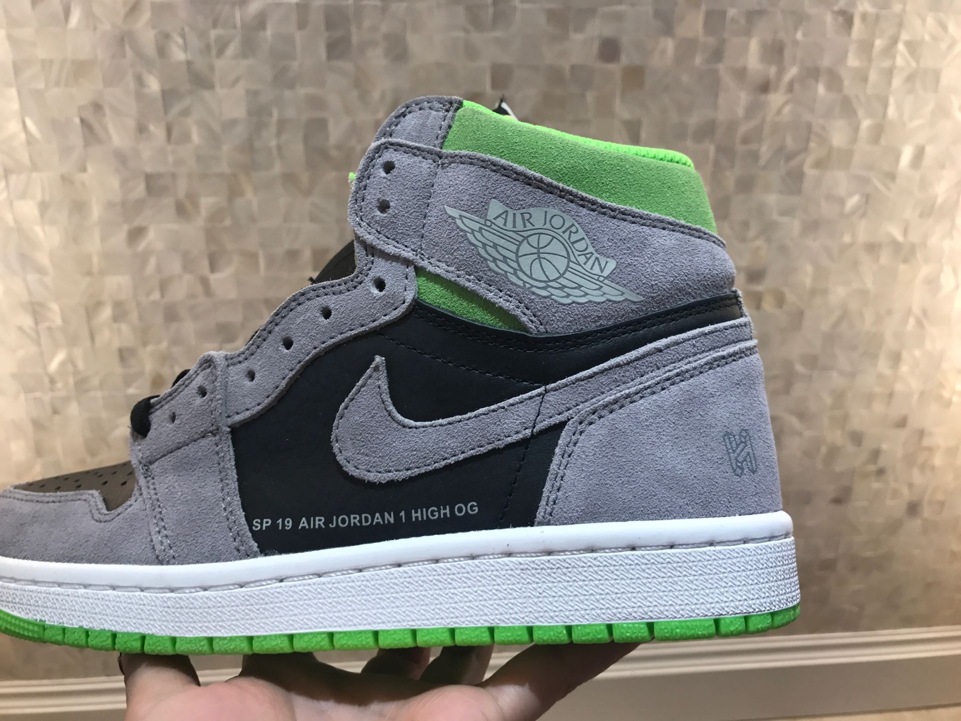 jordan air jordan 1 retro high - Gris Verde Negro