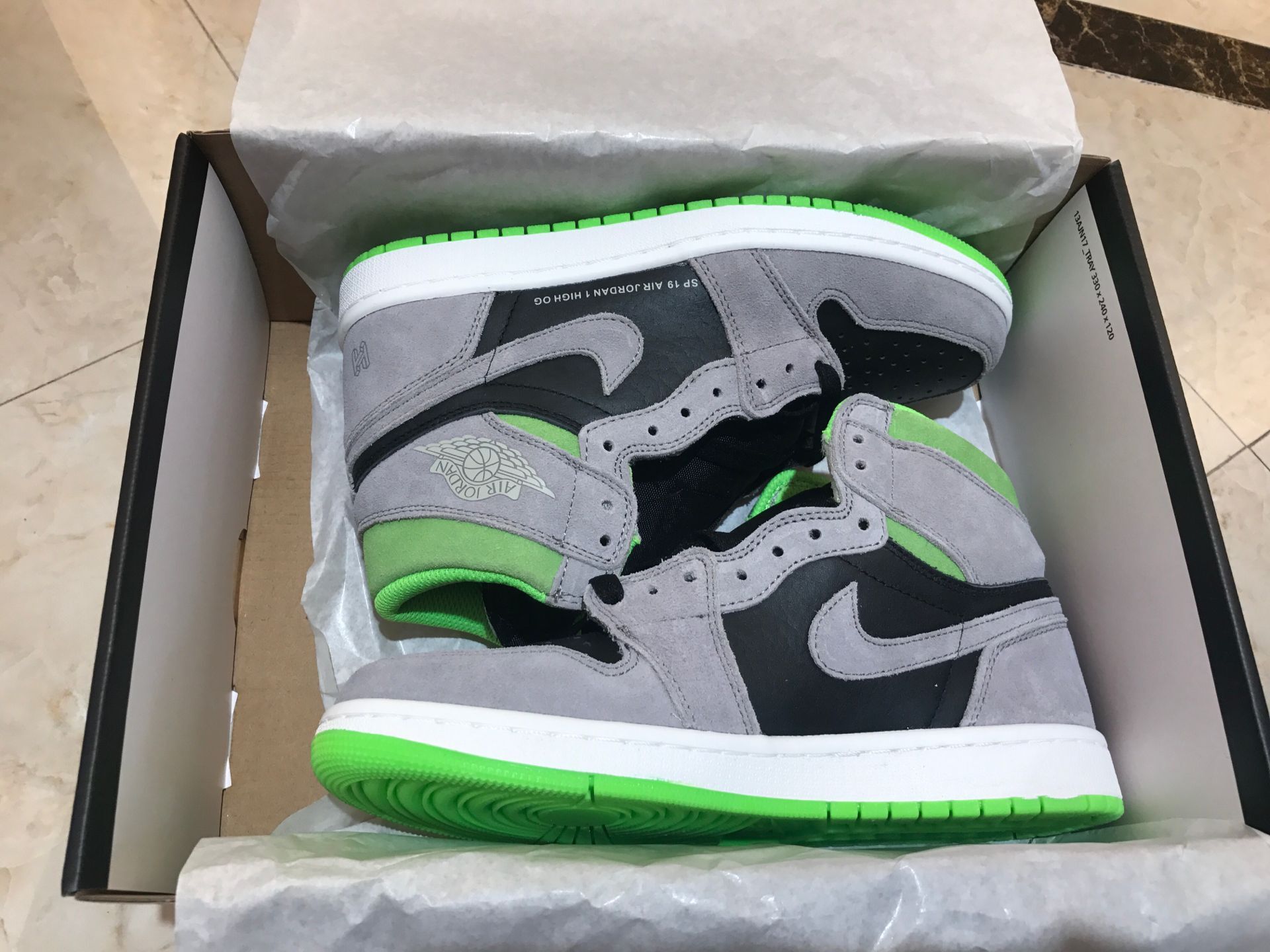 jordan air jordan 1 retro high - Gris Verde Negro