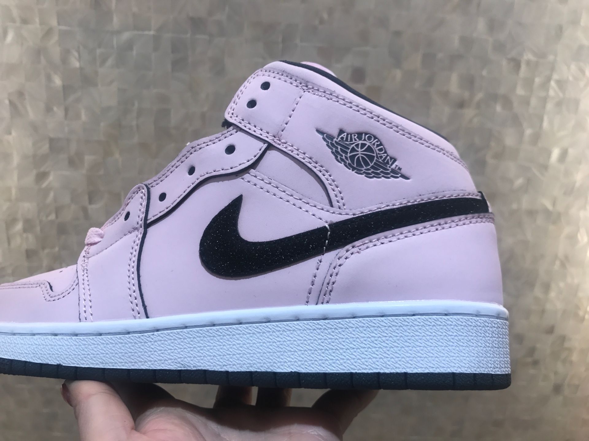 jordan air jordan 1 retro mid - Rosado Negro
