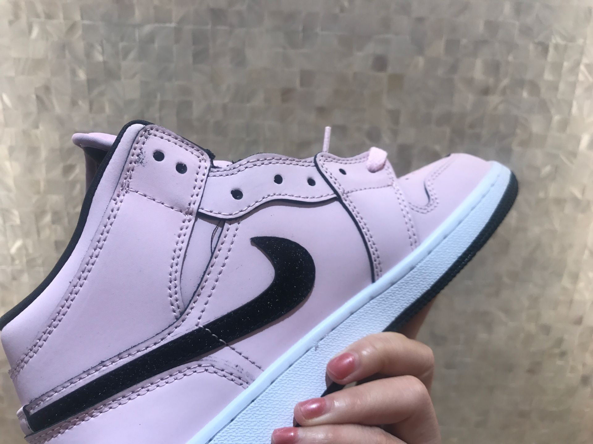 jordan air jordan 1 retro mid - Rosado Negro