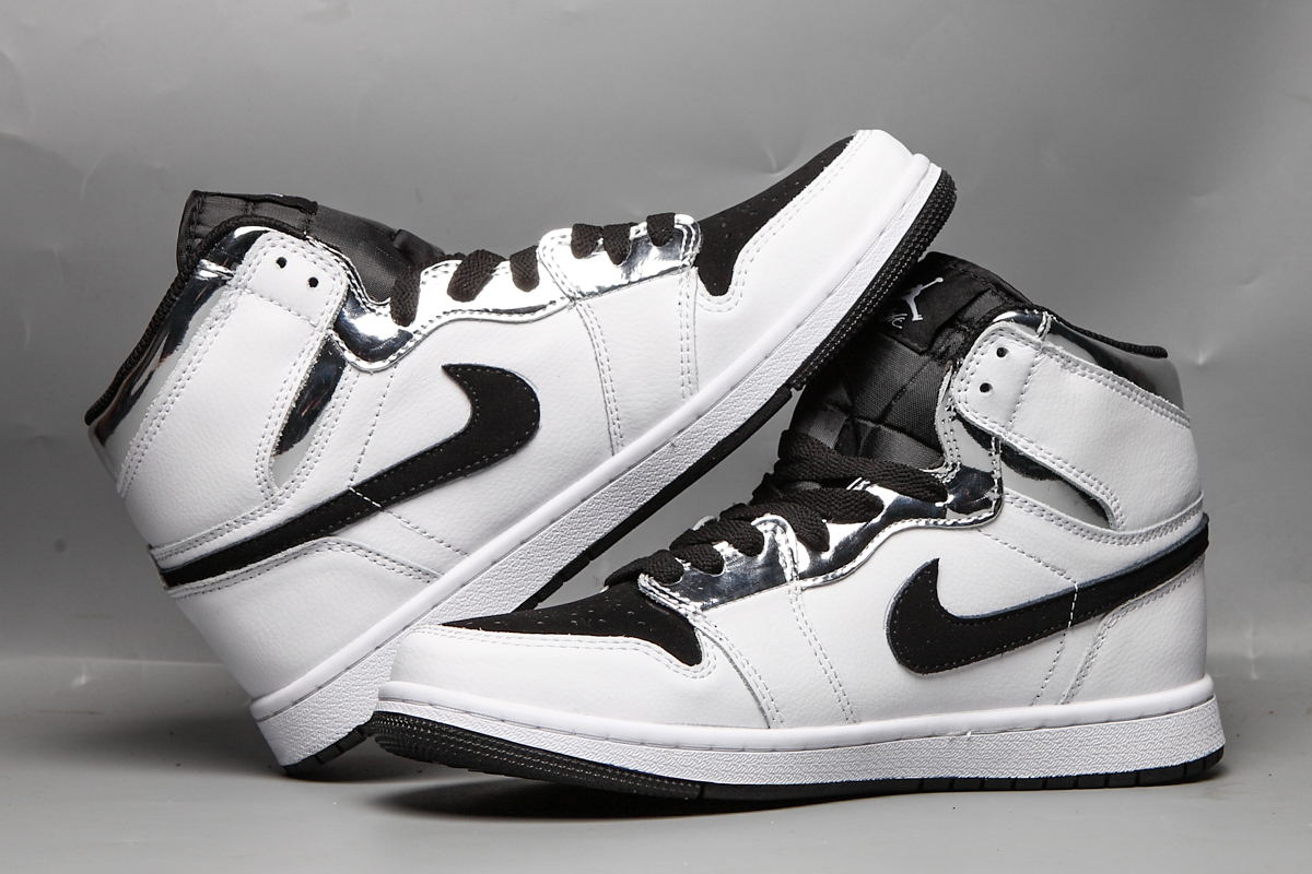 jordan air jordan 1 retro high - Blanco Negro Plateado