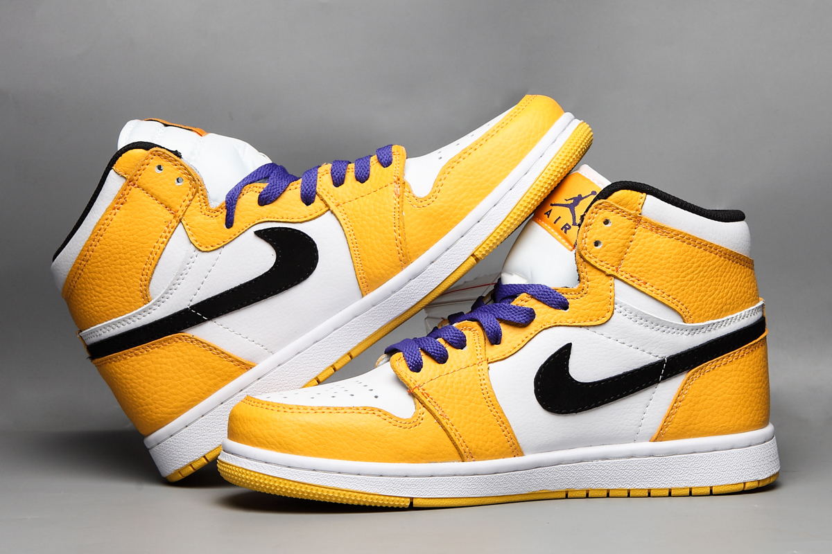 jordan air jordan 1 retro high - Negro Amarillo Morado Blanco