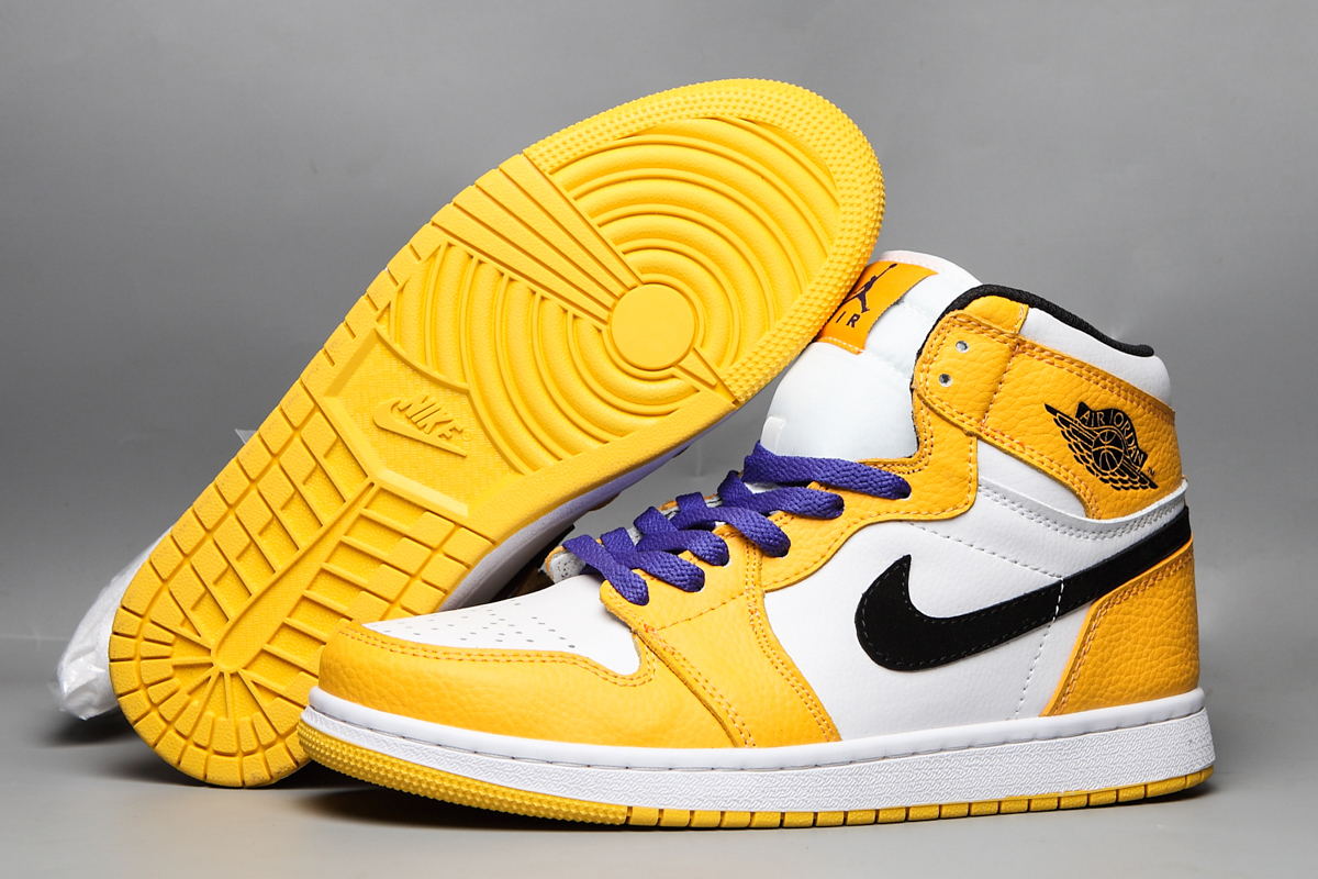 jordan air jordan 1 retro high - Negro Amarillo Morado Blanco