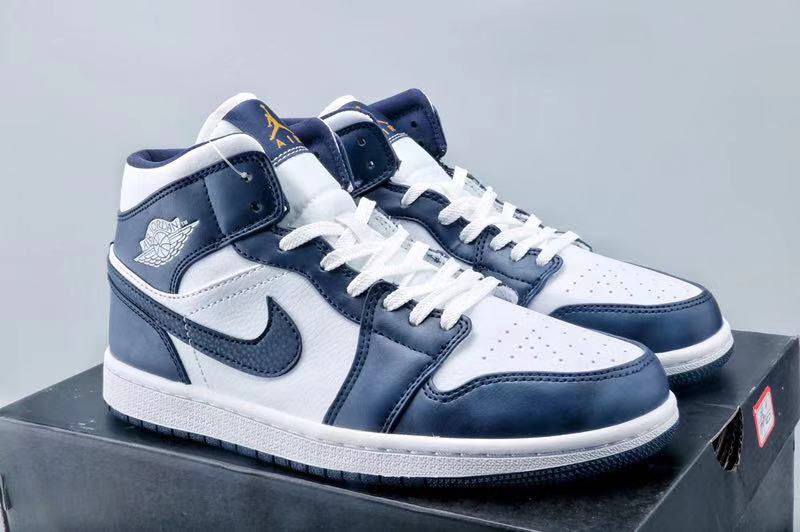 jordan air jordan 1 retro mid - Azul Blanco
