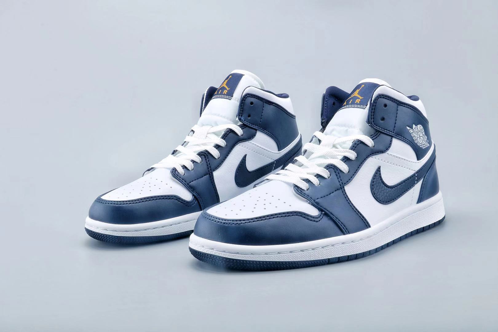 jordan air jordan 1 retro mid - Azul Blanco