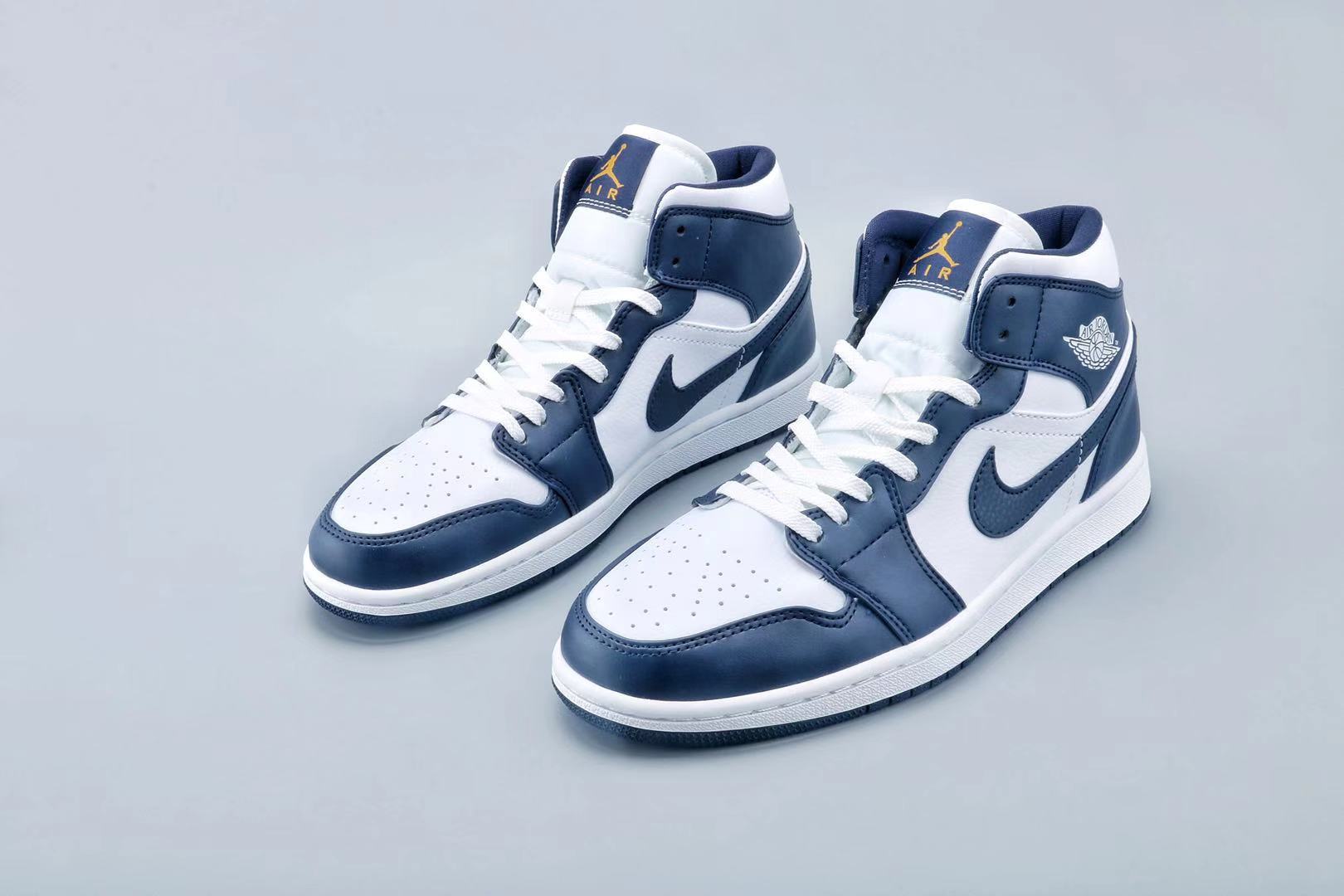 jordan air jordan 1 retro mid - Azul Blanco