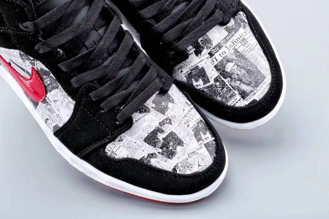 jordan air jordan 1 retro mid - Negro Gris Rojo