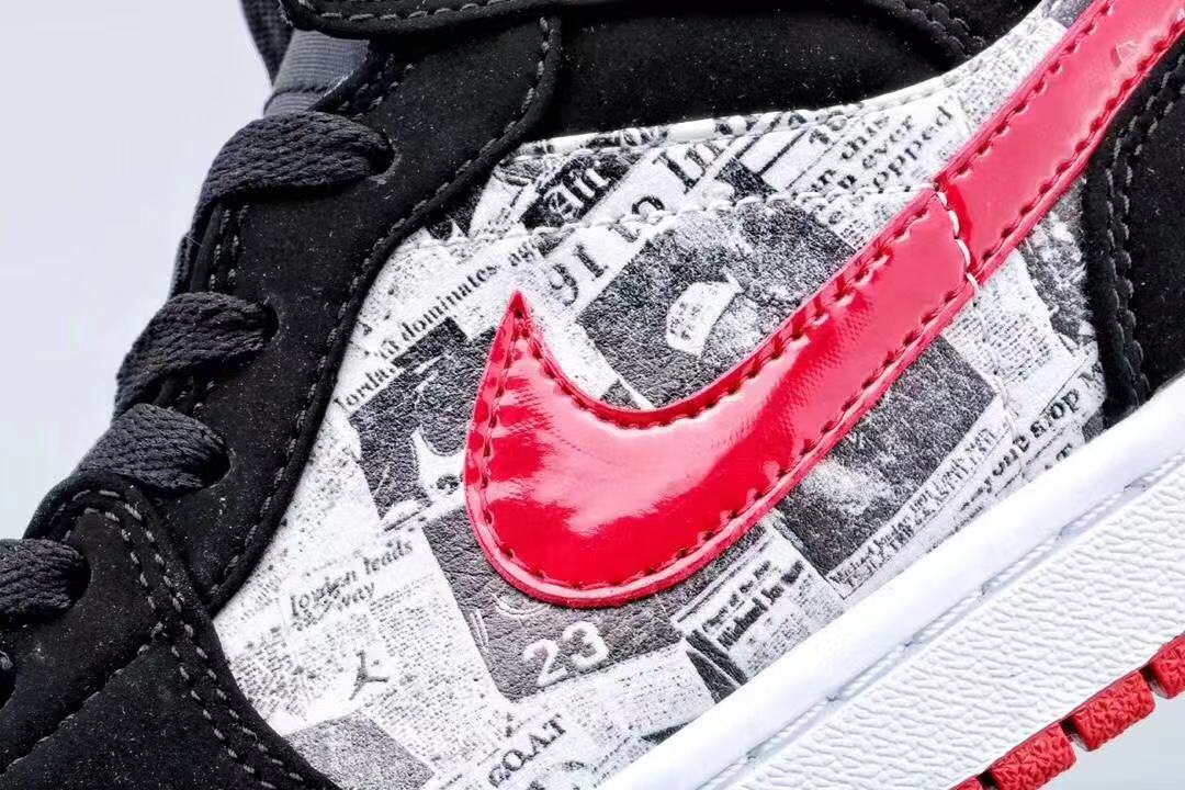 jordan air jordan 1 retro mid - Negro Gris Rojo