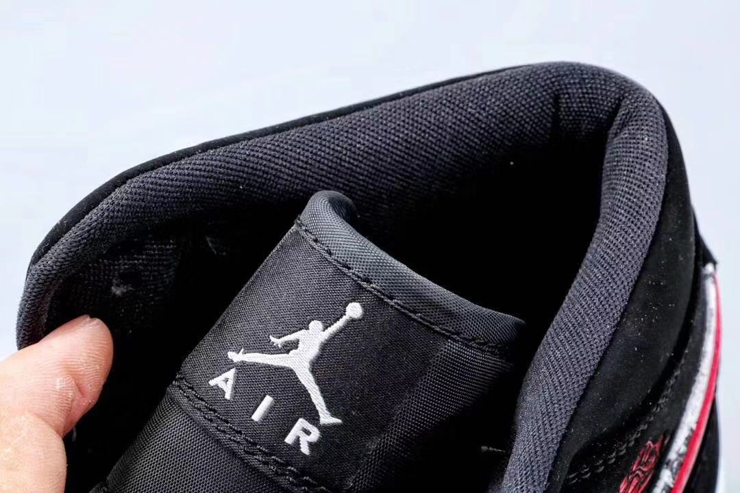 jordan air jordan 1 retro mid - Negro Gris Rojo