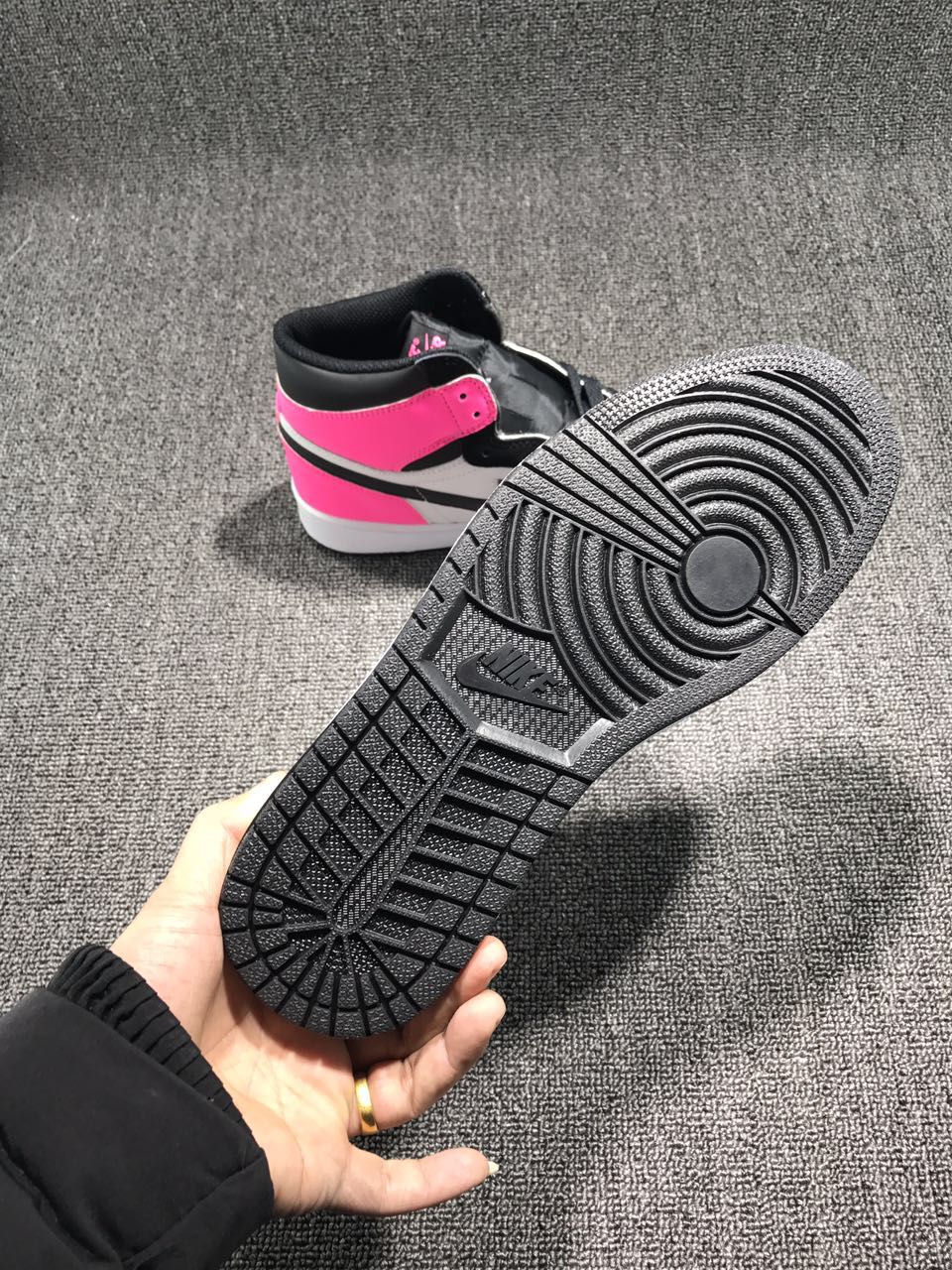 jordan air jordan 1 retro high - Negro Blanco Rosado