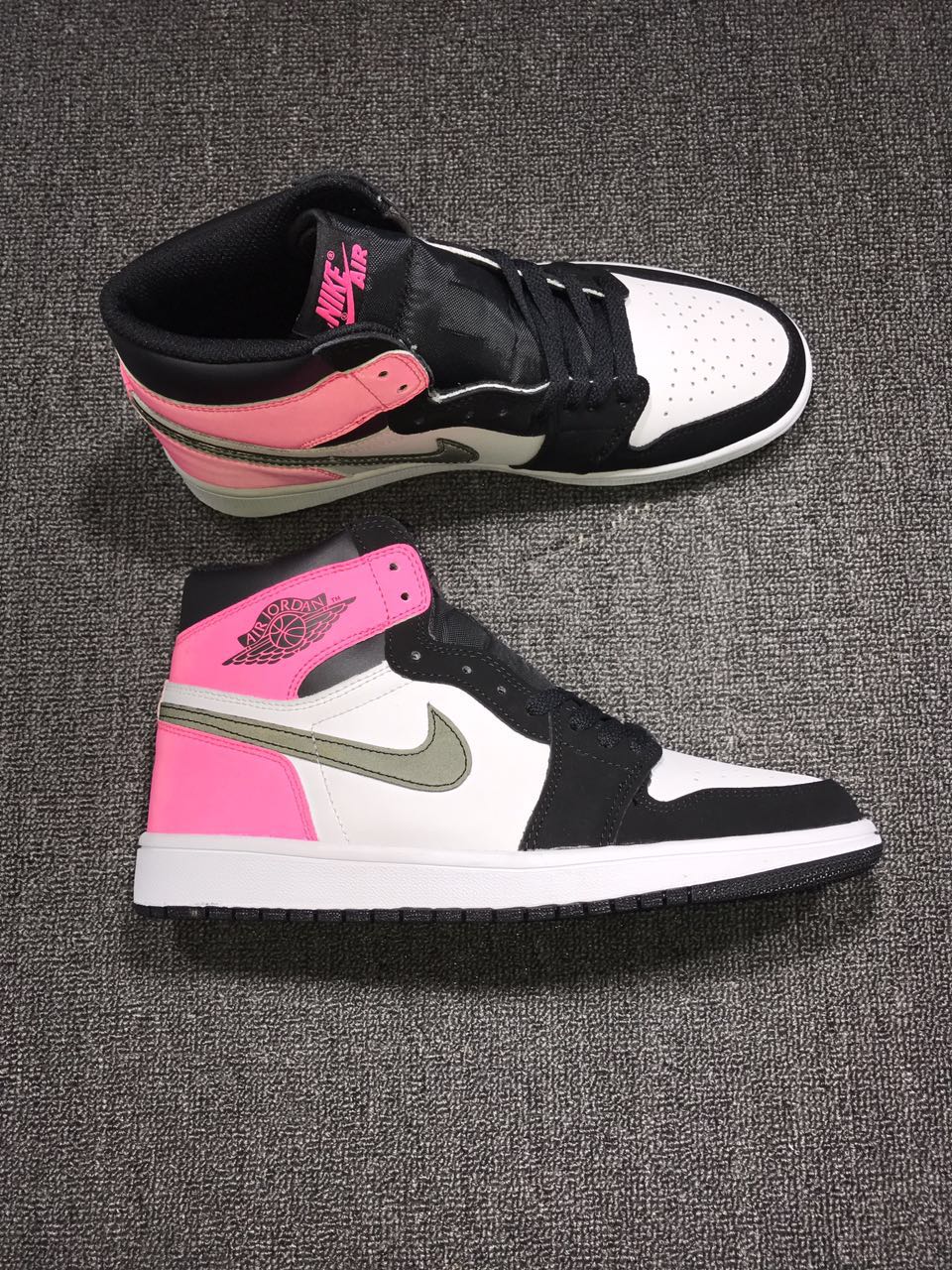 jordan air jordan 1 retro high - Negro Blanco Rosado