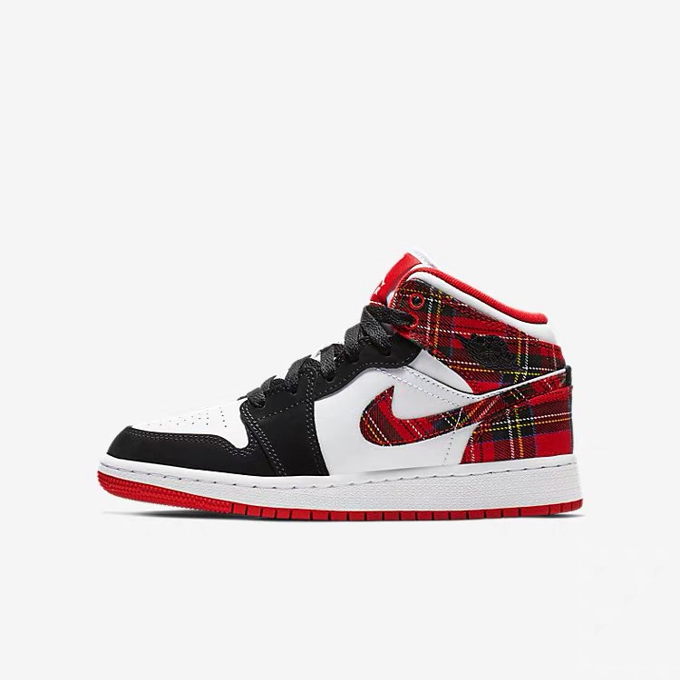 jordan air jordan 1 retro mid - Blanco Rojo Negro