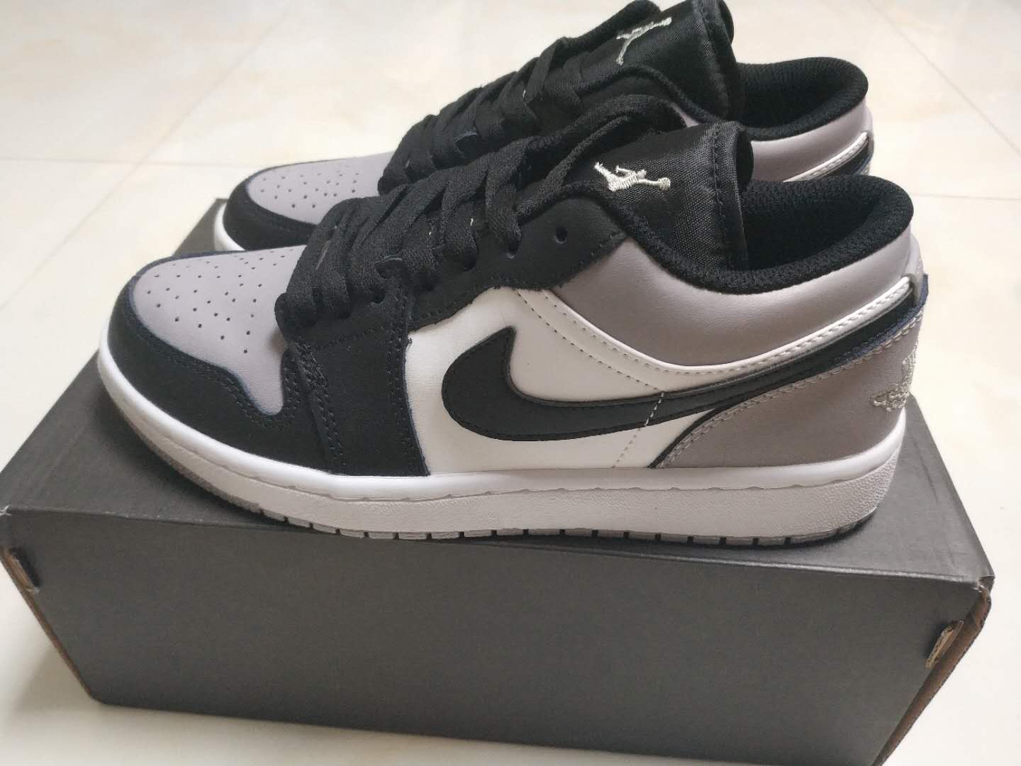 jordan air jordan 1 retro low - Gris Negro Blanco