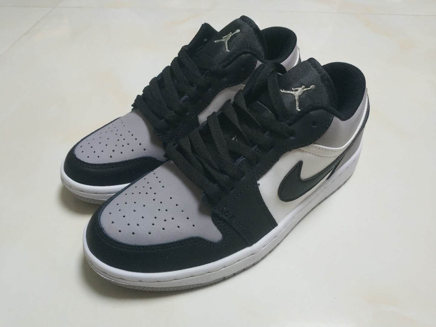jordan air jordan 1 retro low - Gris Negro Blanco
