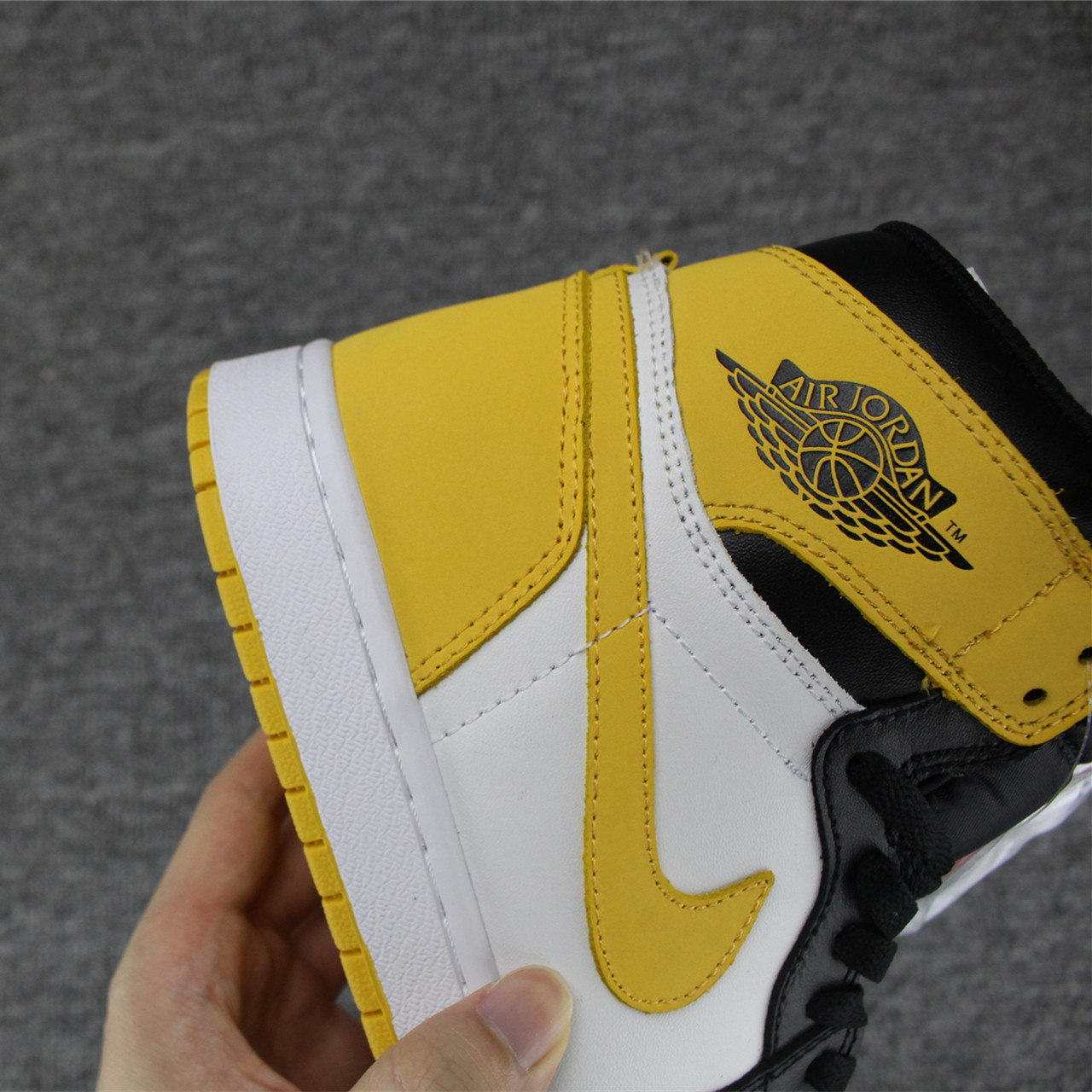 jordan air jordan 1 retro high - Blanco Negro Amarillo