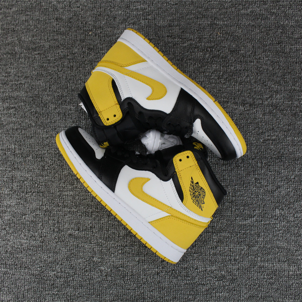 jordan air jordan 1 retro high - Blanco Negro Amarillo