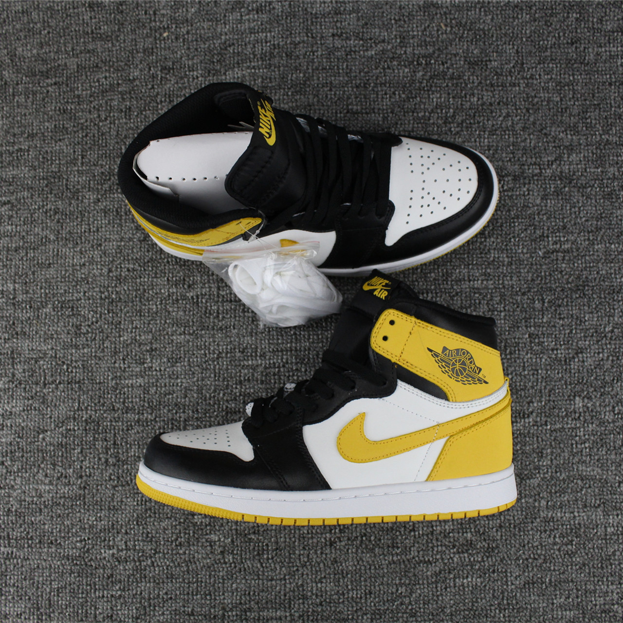 jordan air jordan 1 retro high - Blanco Negro Amarillo