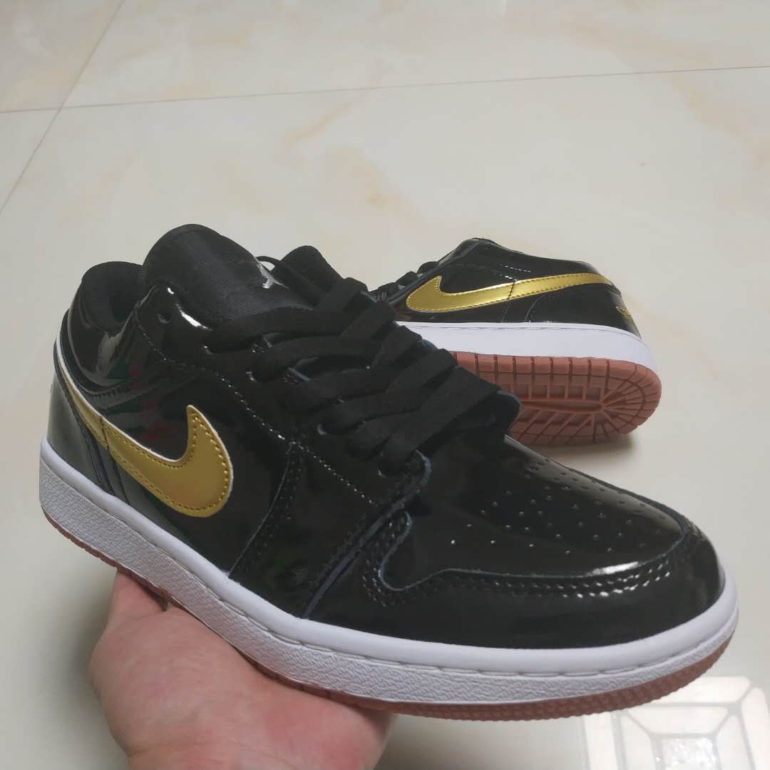 jordan air jordan 1 retro low - Negro Dorado