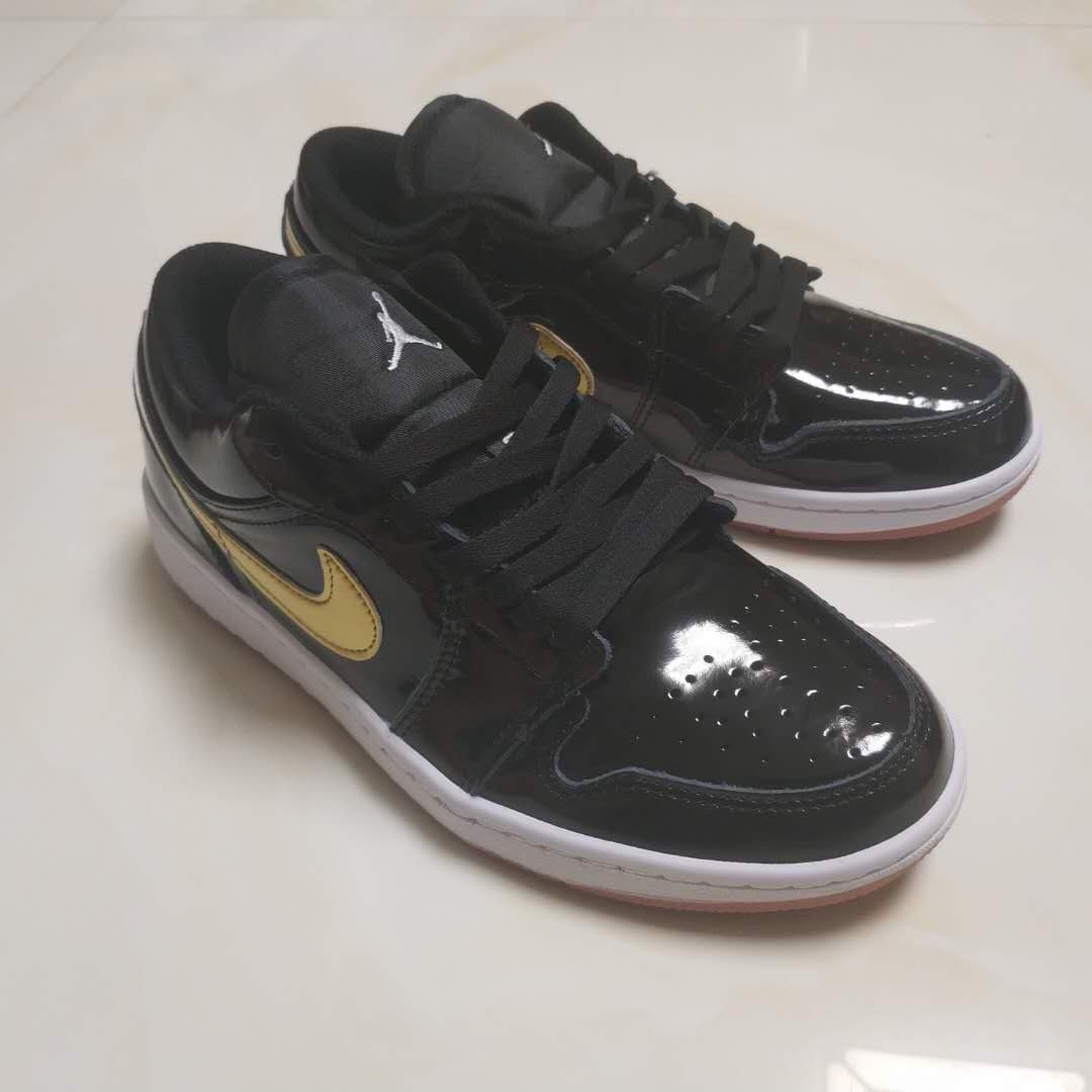 jordan air jordan 1 retro low - Negro Dorado