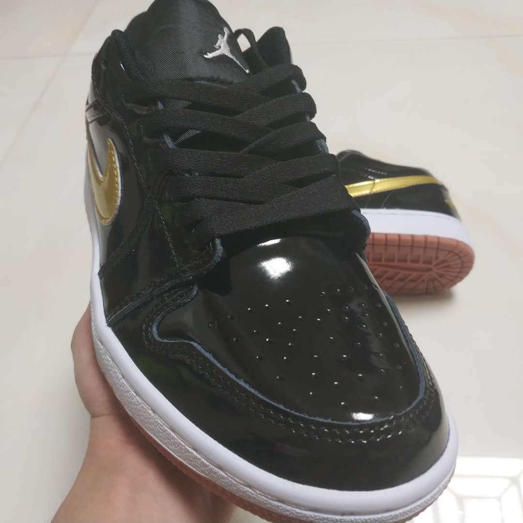 jordan air jordan 1 retro low - Negro Dorado