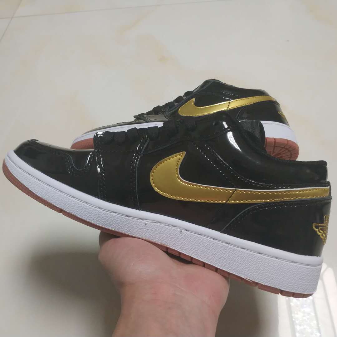 jordan air jordan 1 retro low - Negro Dorado