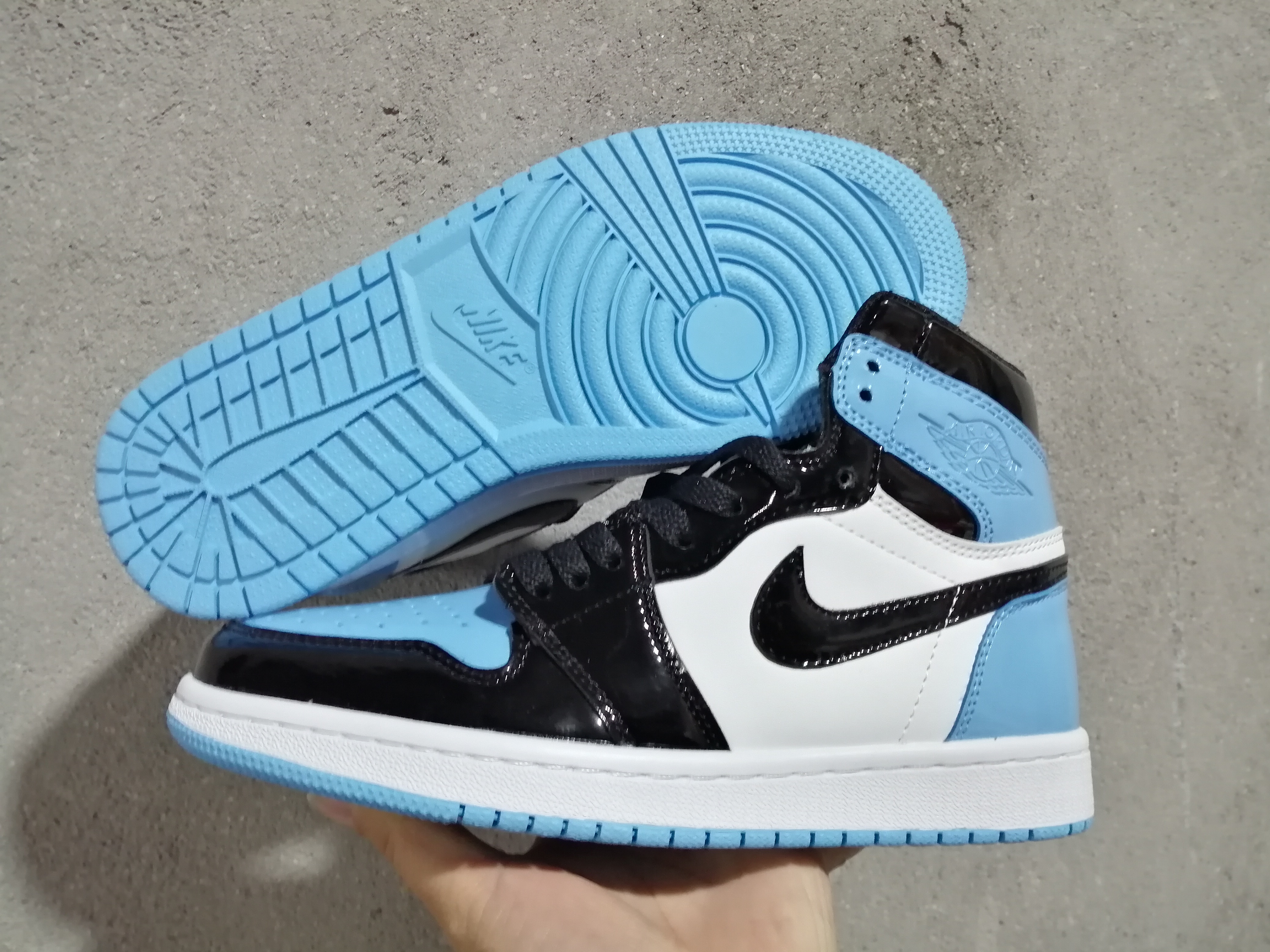 jordan air jordan 1 retro high - Negro Celeste Blanco