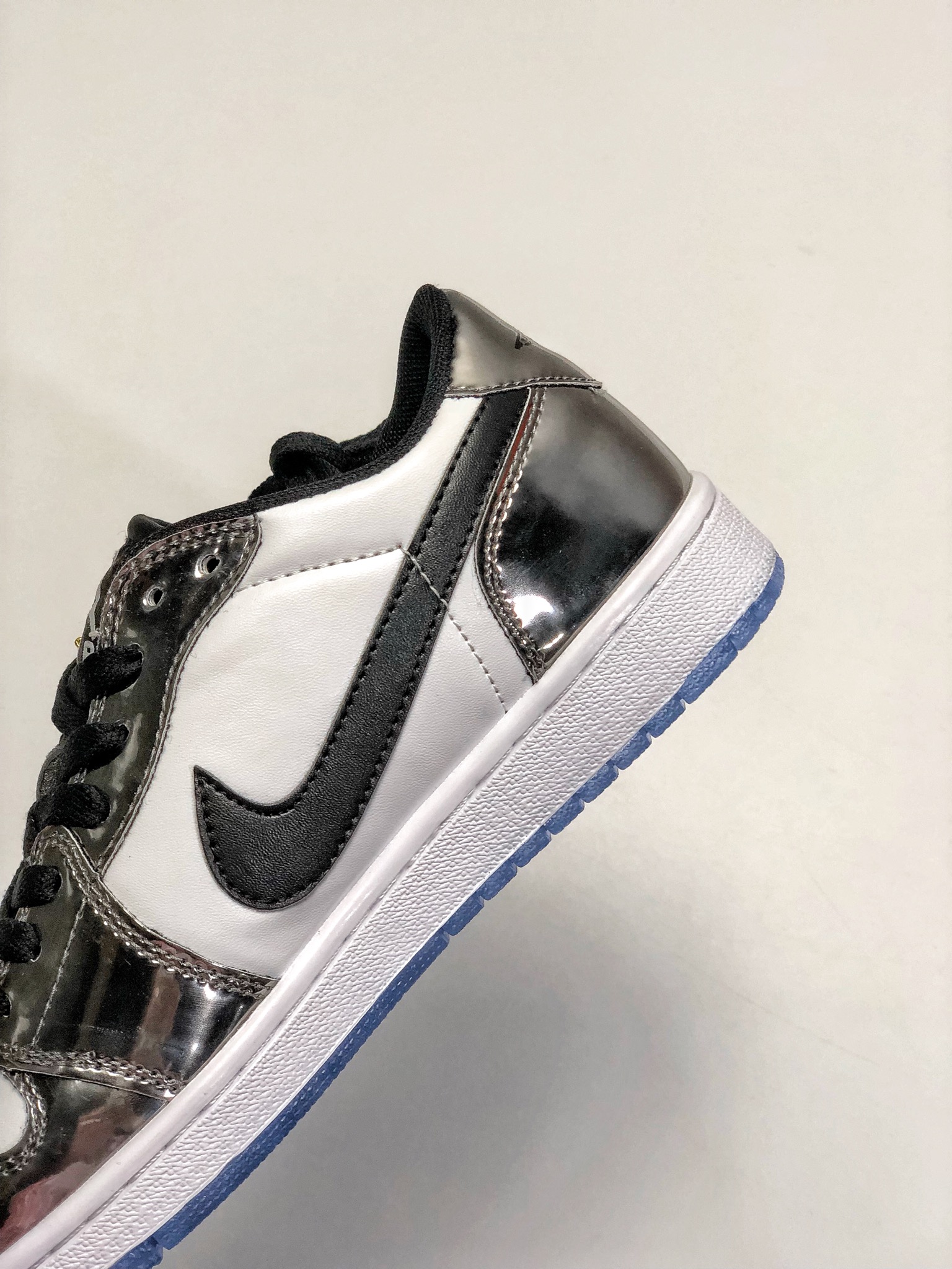 jordan air jordan 1 retro low - Blanco Negro Plateado