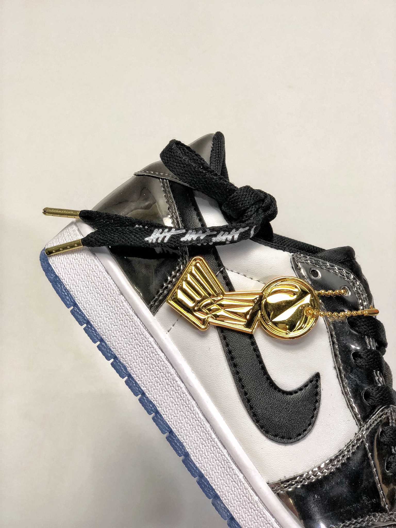 jordan air jordan 1 retro low - Blanco Negro Plateado