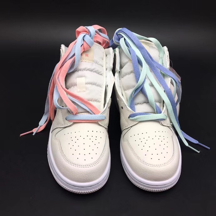 jordan air jordan 1 retro mid - Blanco Rosado Celeste Morado