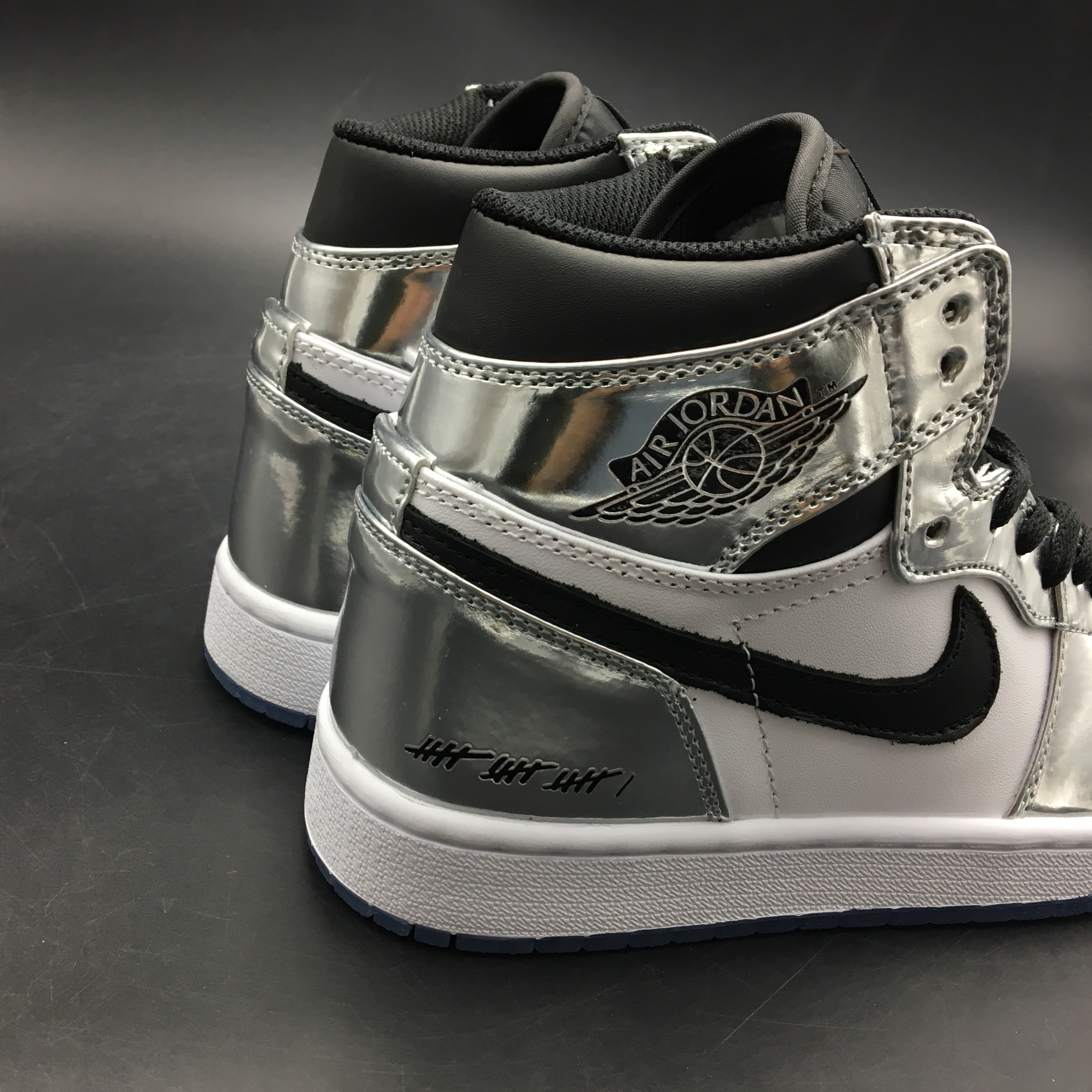 jordan air jordan 1 retro high - Plateado Blanco Negro
