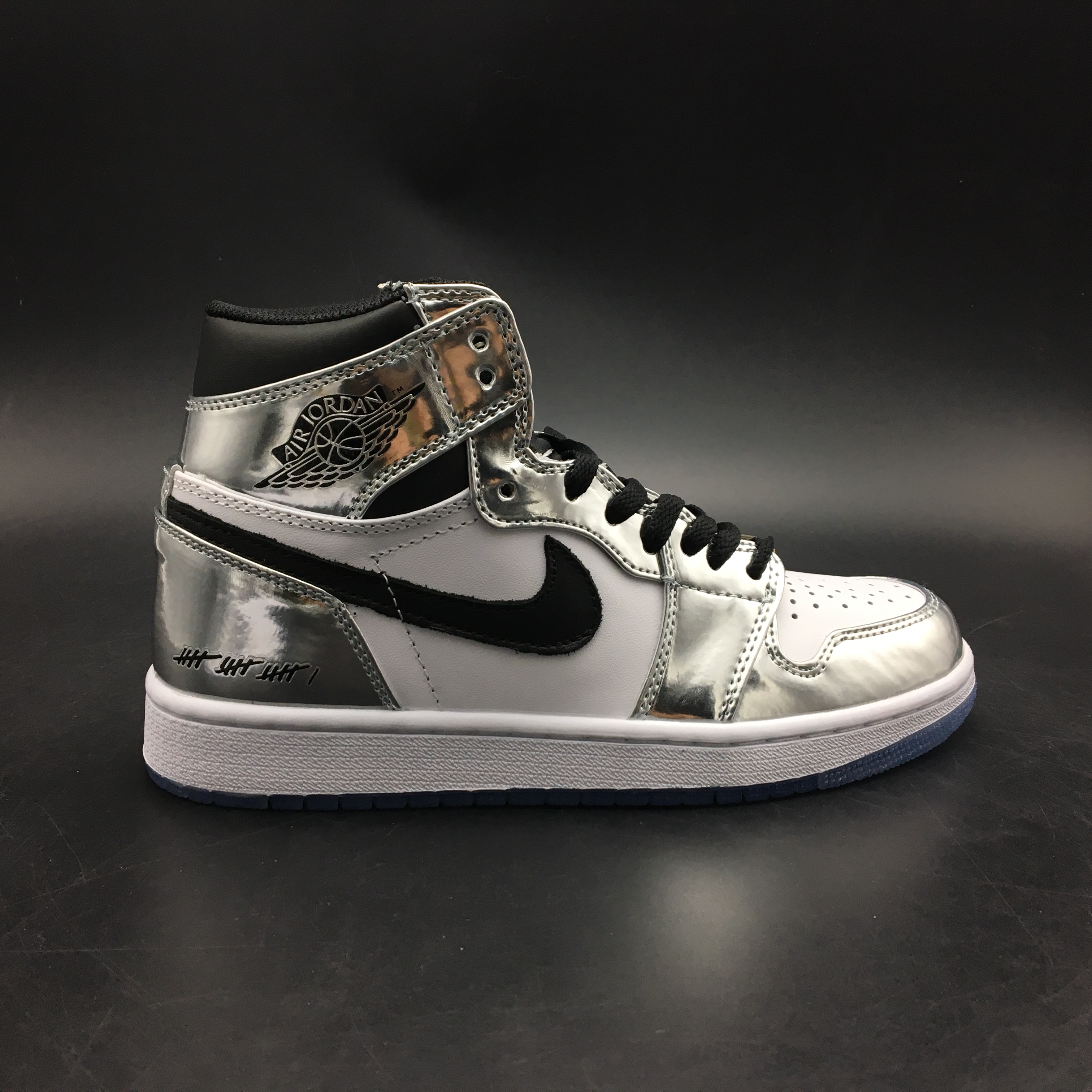 jordan air jordan 1 retro high - Plateado Blanco Negro