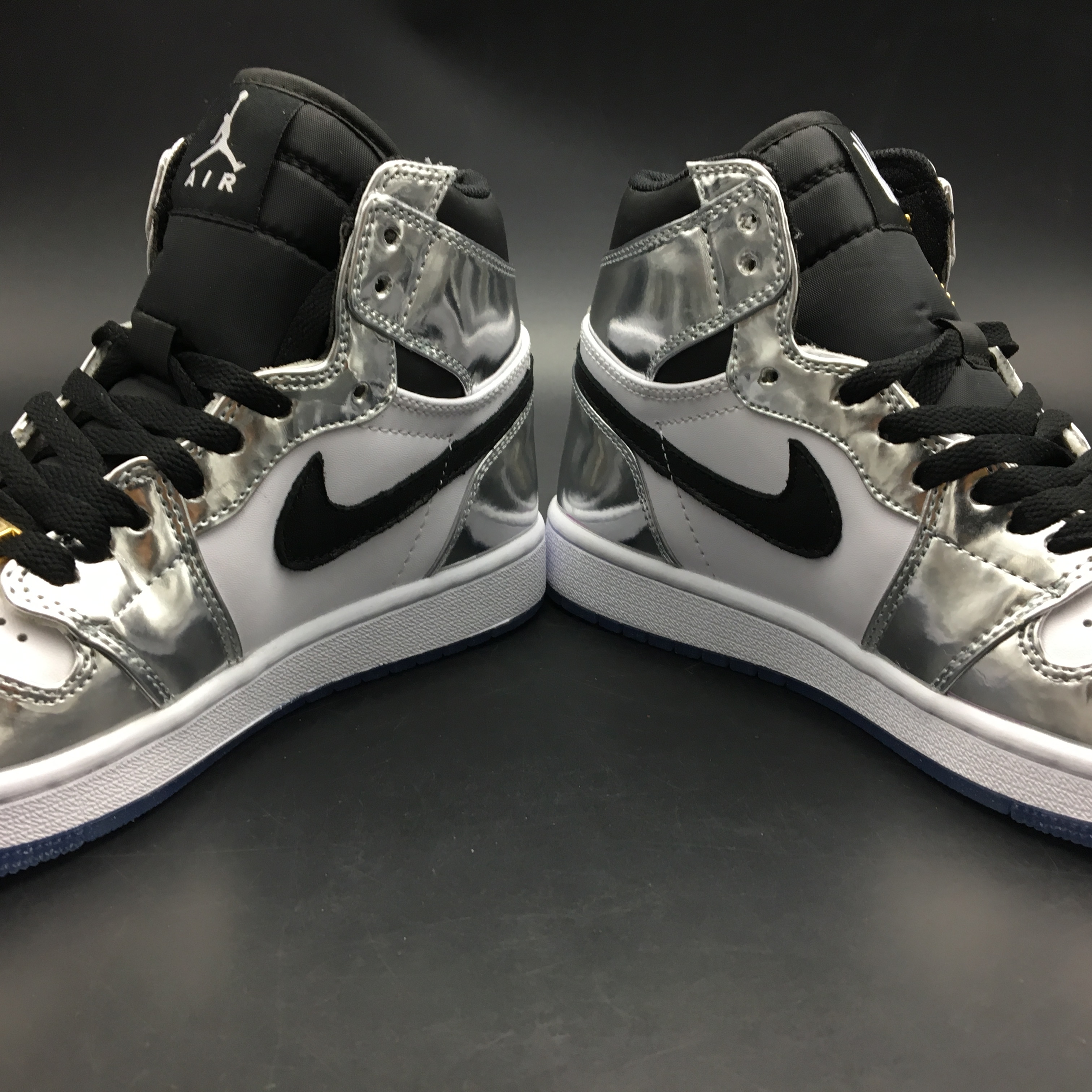 jordan air jordan 1 retro high - Plateado Blanco Negro