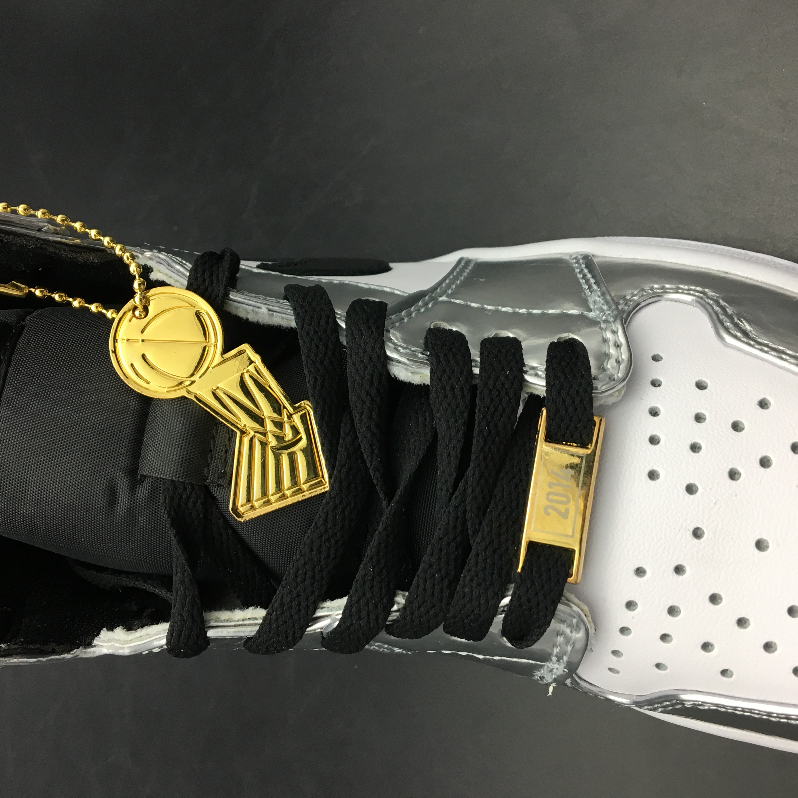 jordan air jordan 1 retro high - Plateado Blanco Negro