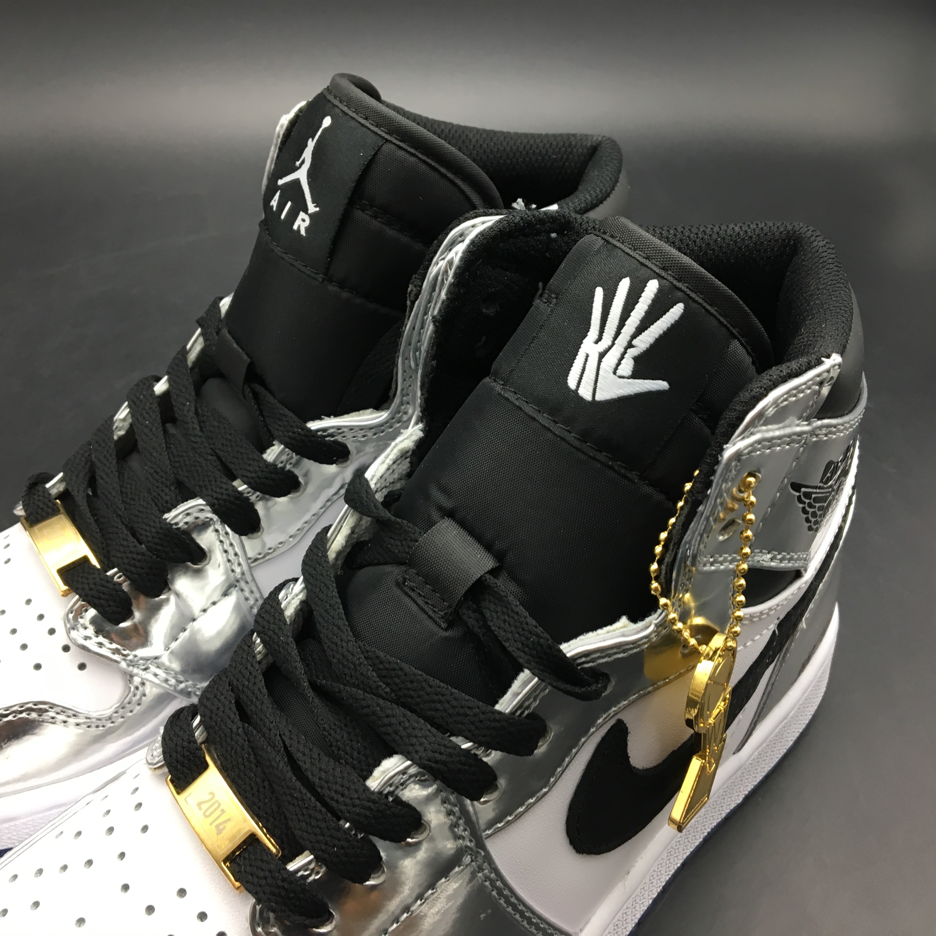 jordan air jordan 1 retro high - Plateado Blanco Negro