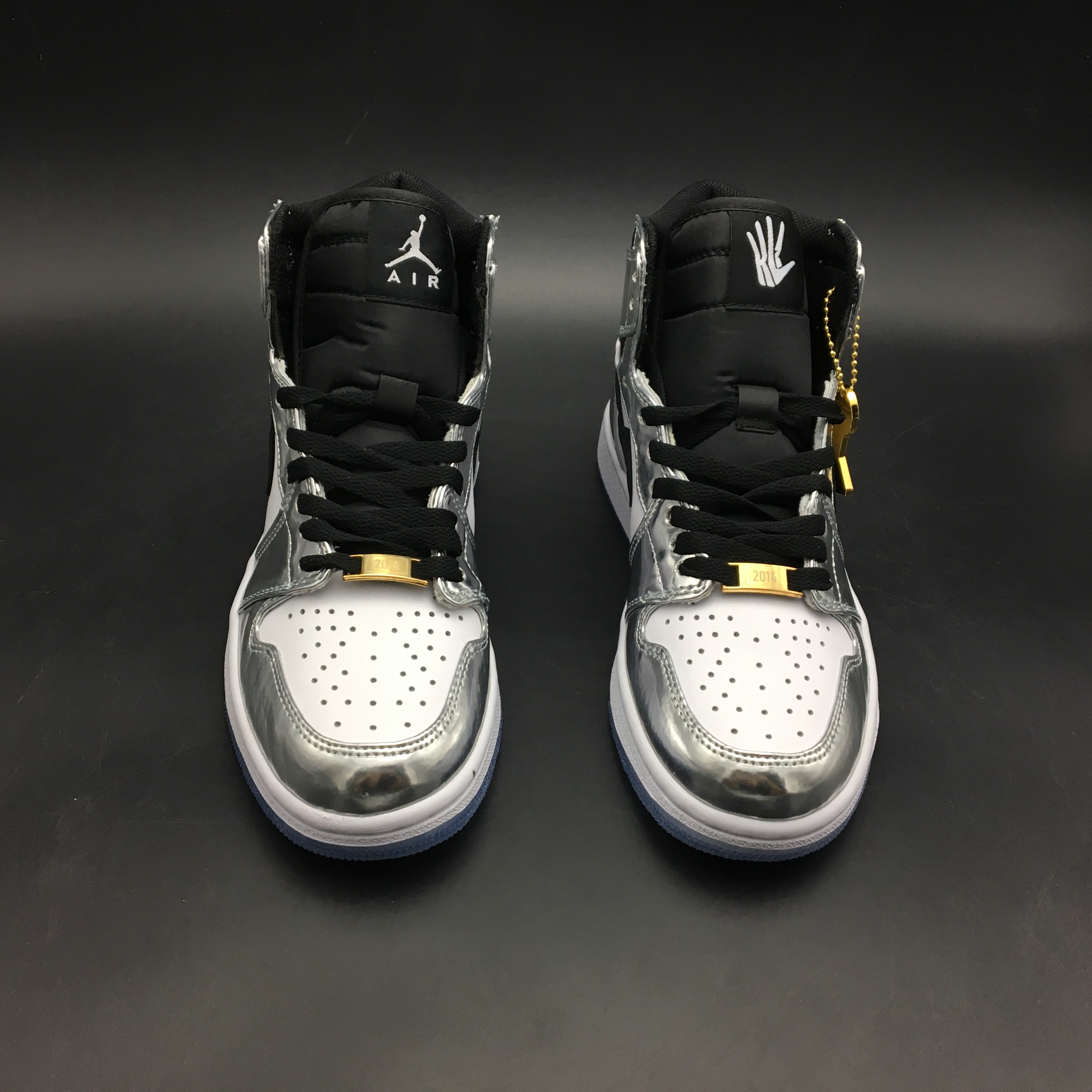 jordan air jordan 1 retro high - Plateado Blanco Negro