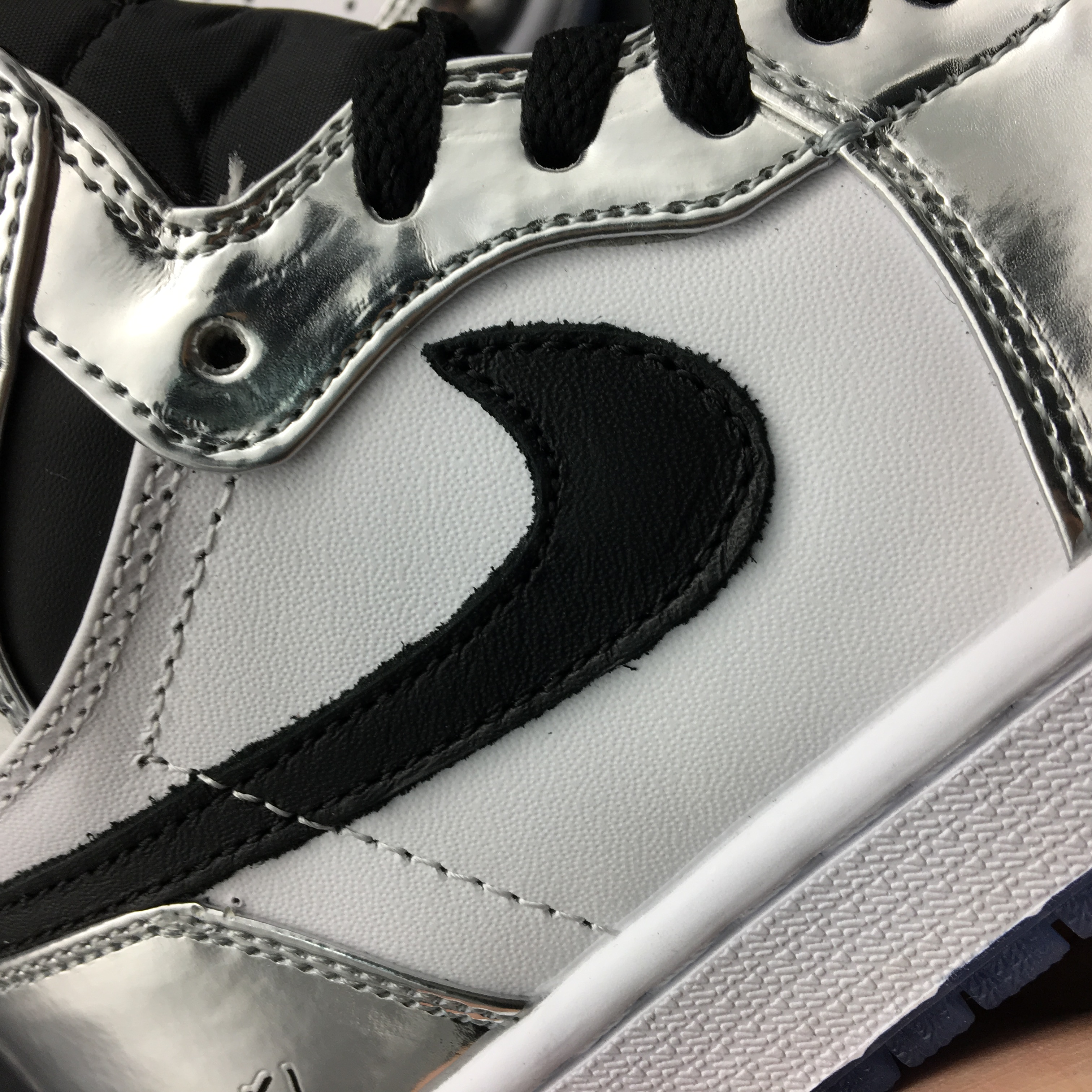 jordan air jordan 1 retro high - Plateado Blanco Negro