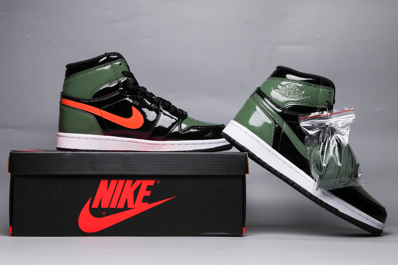 jordan air jordan 1 retro high - Negro Verde Naranjo