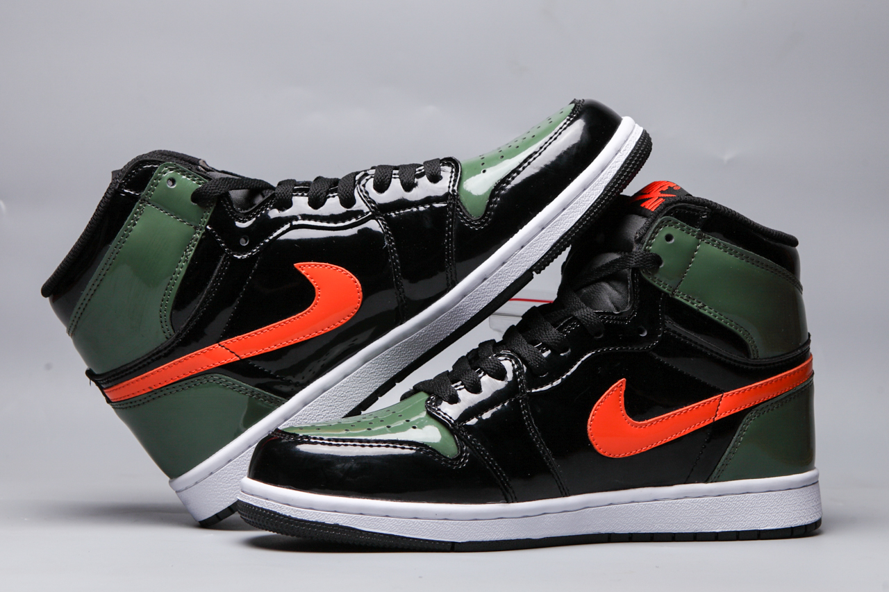 jordan air jordan 1 retro high - Negro Verde Naranjo