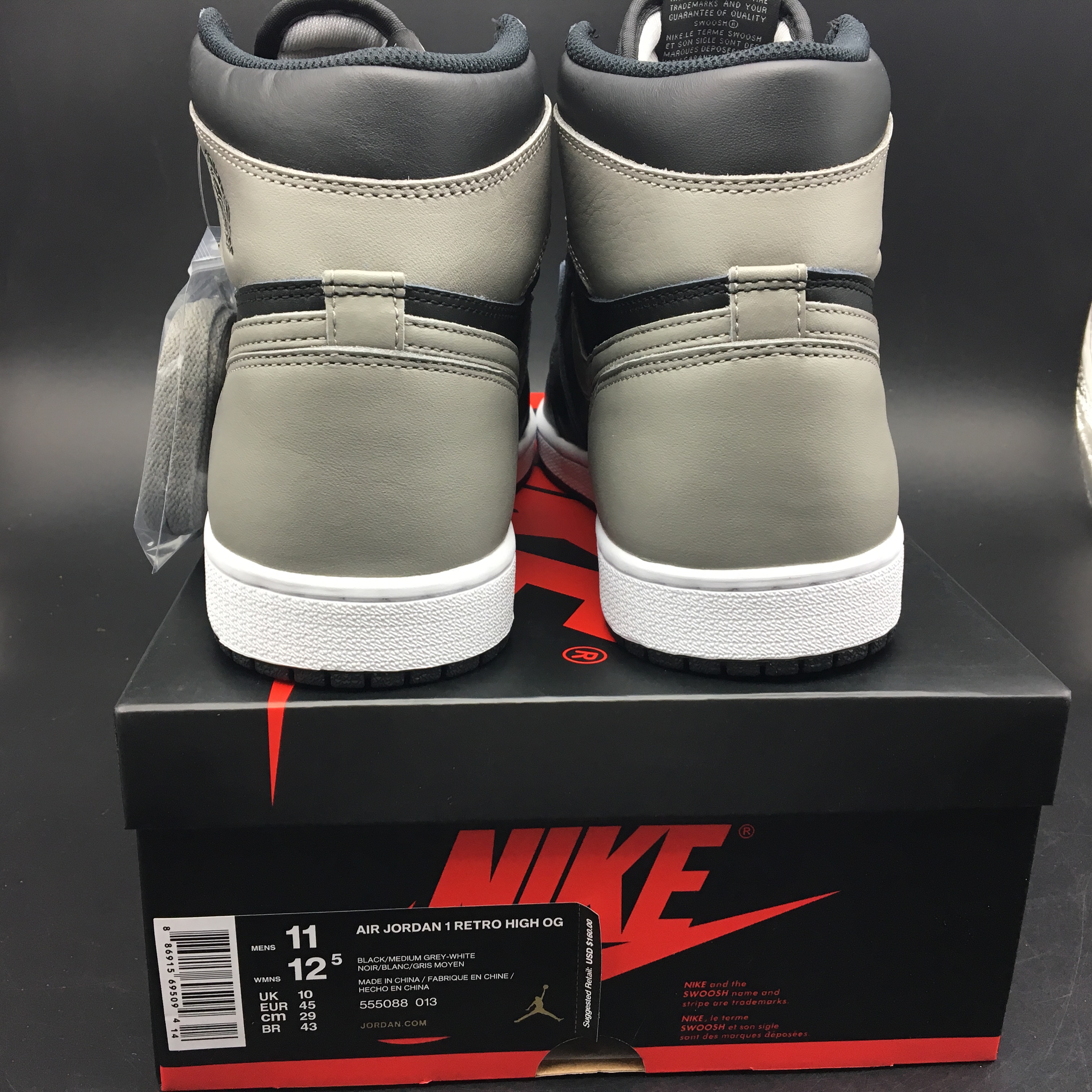 jordan air jordan 1 retro high - Negro Gris