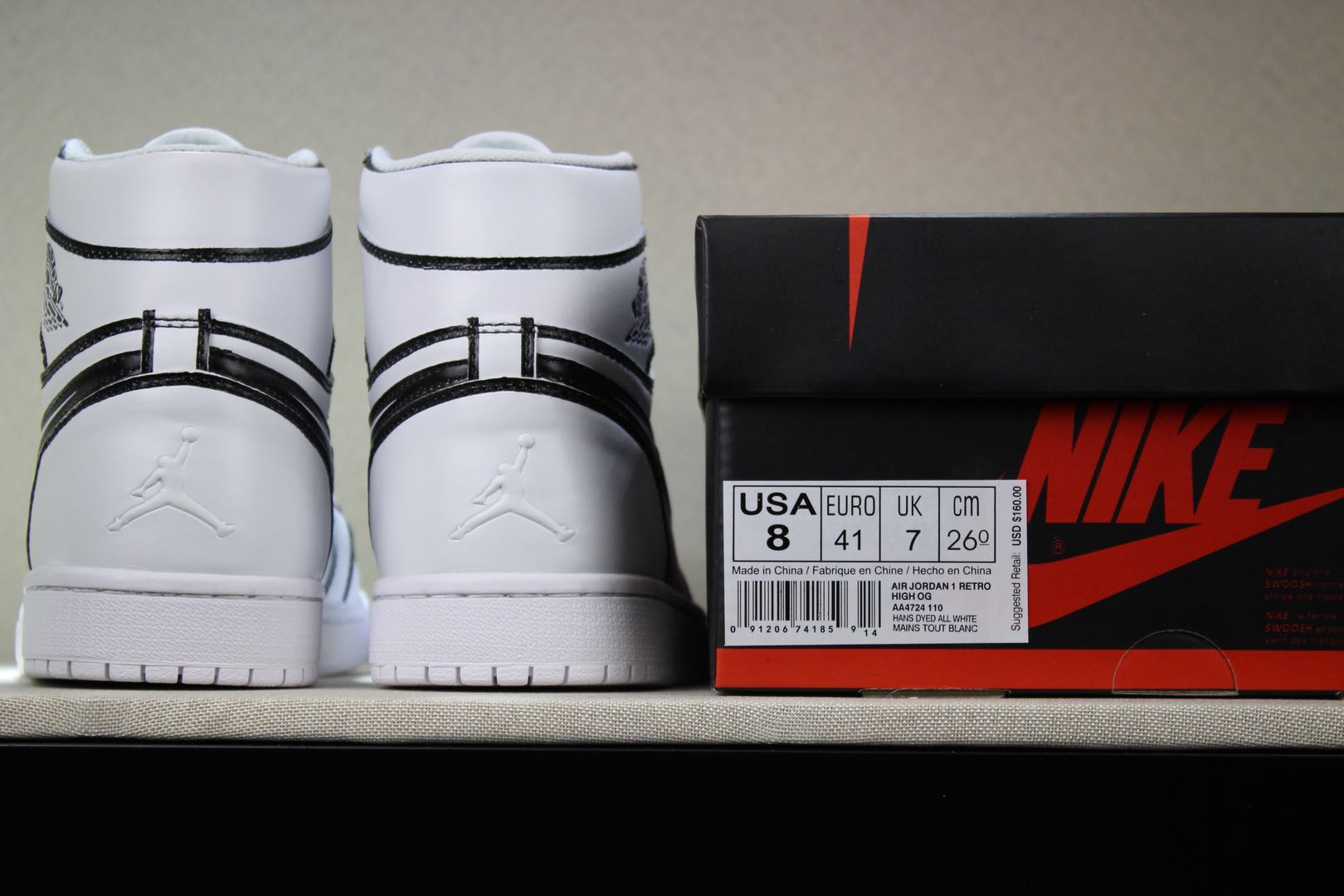 jordan air jordan 1 retro high - Blanco Negro