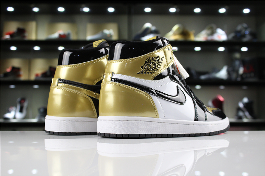 jordan air jordan 1 retro high - Dorado Blanco Negro