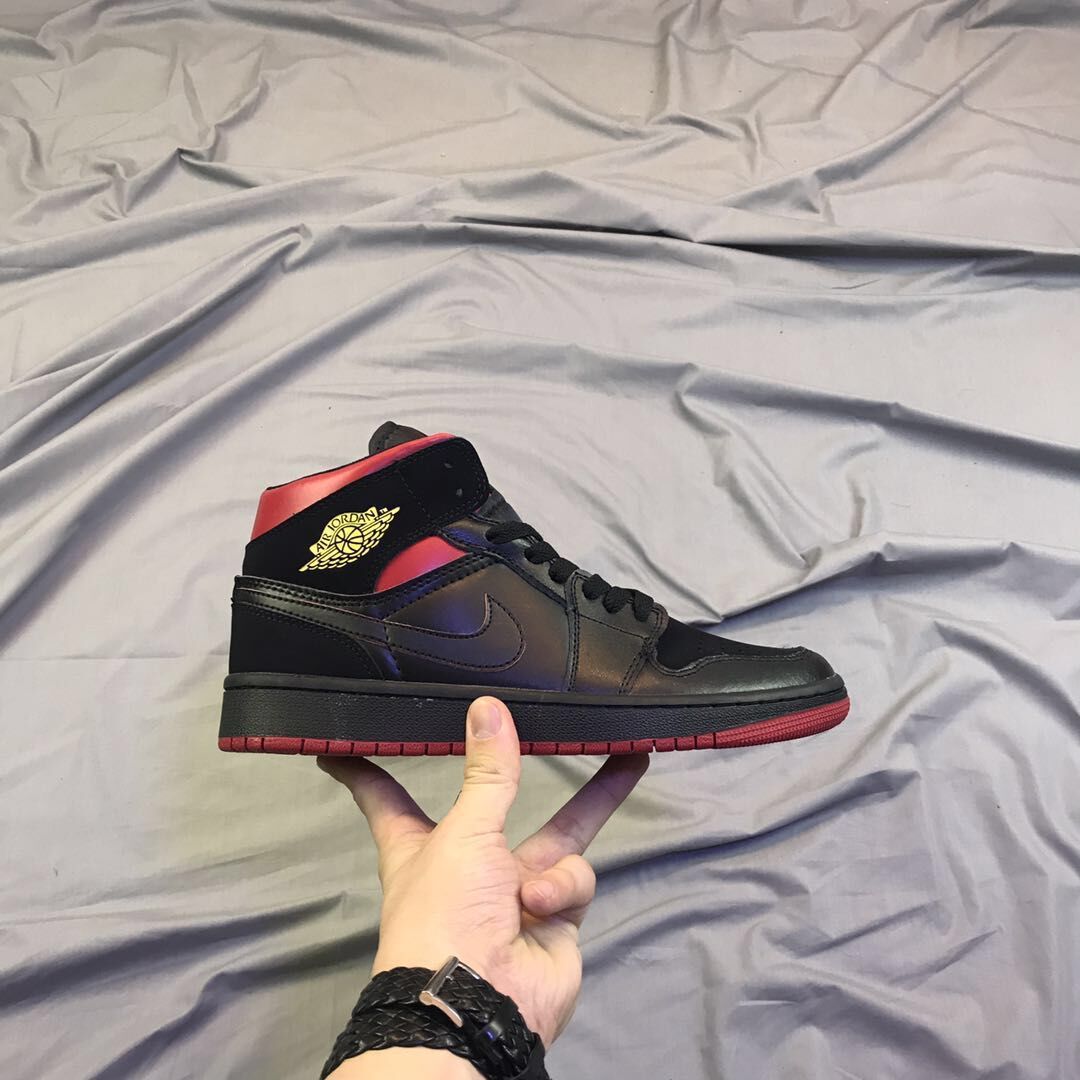 jordan air jordan 1 retro mid - Negro Rojo